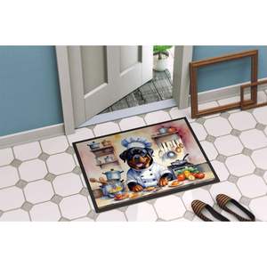 New Rottweiler the Chef <b>Doormat</b> Non-Slip Washable Low Pile 18H X 27W Indoor Outdoor Front Door Mat for Entryway - Product Image 4