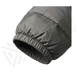 Hooded Quilted Waterproof <b>Bubble</b> Jacket Black Full Sleeve Winter Windproof Cotton Shell Knitted Fabric Polyester Filling Stand - Product Image 6