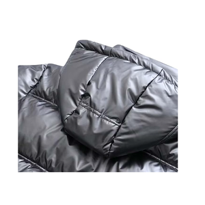 Eco Edge Apparel Hot Selling Customised Shinny <b>Puffer</b> <b>Jackets</b> Unisex High Quality Quilted Winter <b>Jacket</b> Street-wear Hooded Men - Product Image 4