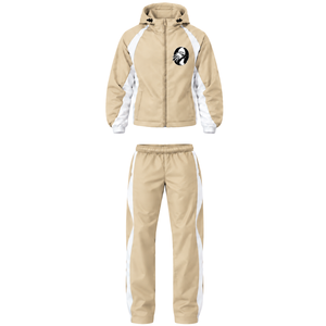Conjunto Deportivo Personalizado con Capucha Blanca, Chaqueta con Cierre Completo, Pantalones de Pierna Recta, Ropa Deportiva de Entrenamiento, Uniforme de Dos Piezas - Product Image 1
