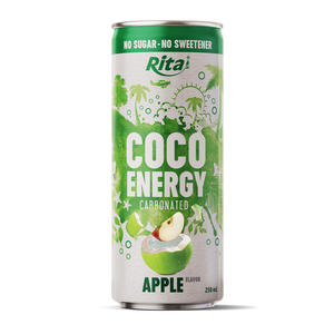 Bebida Carbonatada Coco Energy de Alta Calidad, 250 ml, Sin Azúcar, OEM ODM, Sabor a Manzana, Bebida con Sabor a Frutas - Product Image 1