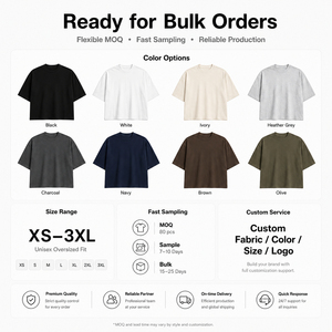 T-shirt Homme Oversize à Manches Courtes 100% Coton Couleur Unie Teinte Unie Col Rond Coupe Décontractée - Product Image 5