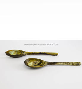 Cucharas de ensalada de resina de uso diario con esmalte de espejo para fiestas y reuniones de Humran Export - Product Image 1