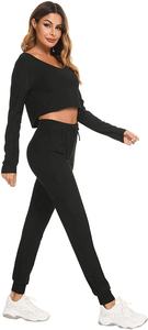 Kliou — survêtement court et décontracté pour femmes, combinaison jogging à rayures, avec fermeture éclair, sur mesure, pour styliste, élégant - Product Image 2