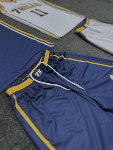 Quick-drying Custom Logo Basketball Jerseys with <b>Shorts</b> Soft Breathable Anti-Bacterial 100% <b>Polyester</b> Uniforms - Product Image 4