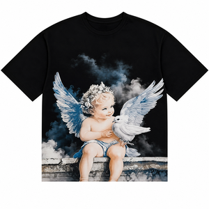 Camiseta con estampado gráfico personalizado, nuevo estilo moderno, tela de jersey 100% algodón, camiseta de manga corta unisex para un uso cómodo. - Product Image 1