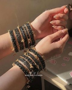 Low MOQ Churi <b>Bangles</b> Sets Women Trendy Elegant Style <b>Indian</b> Handcrafted Silver Plated High-grade Geometric Design Customizable - Product Image 4