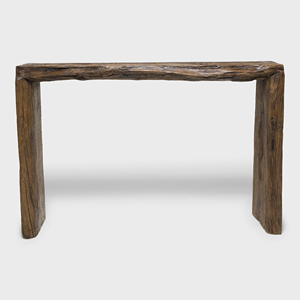 Mesa Consola de Madera Maciza Reciclada Estilo Cascada, Mueble Decorativo Hecho a Mano para Entrada, Comedor o Sala de Estar, Estilo Minimalista - Product Image 1