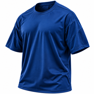 Camiseta de punto para hombre, personalizada, extragrande, 100% algodón, antiarrugas, lisa, con hombros caídos, corte holgado, informal - Product Image 2