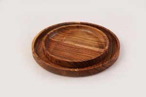 Plateau de service en bois fait main, design minimaliste, finition naturelle, non traité, écologique, pour servir des aliments, plateau à desserts - Product Image 2
