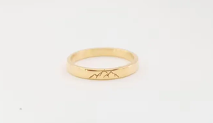 Anillo de Plata de Ley 925 con Diseño de Montaña para Hombre y Mujer, Anillo Plano - Joyería Natural de Fabricante Indio - Product Image 3