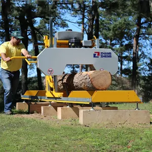 Trailer power portable horizontal log saw band sawmill for sale