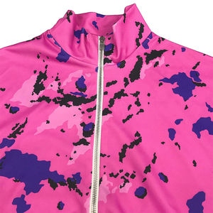 Women's <b>Pink</b> Blue Camouflage Print <b>Tracksuit</b> Full Sleeve Zipper Sport Wear Set Regular Fit All Seasons Knitted Polyester - Product Image 6