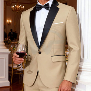 Costumes de smoking élégants pour hommes, vêtements de cérémonie, ensemble de costume, tissu de haute qualité, fournisseur en gros, taille et couleur sur mesure. - Product Image 3