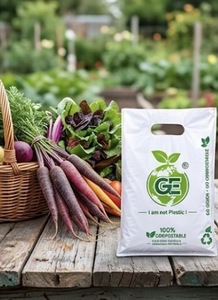 Bolsas de Compra Blancas Ecológicas Compostables, Bolsas Biodegradables para Centros Comerciales - Product Image 2