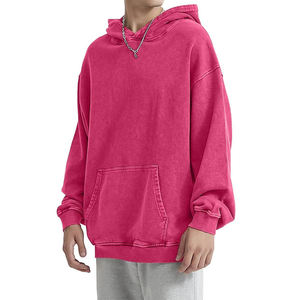 Nueva Sudadera con Capucha de Algodón Grueso con Lavado Ácido, Forro Polar de Invierno, Estilo Urbano, Corte Oversize para Hombre, con Bordado Personalizado y Pedrería - Product Image 4