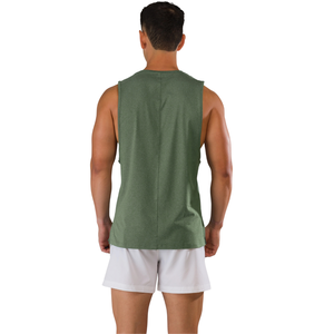 Débardeur sans manches pour homme, vert Summit, léger et respirant, pour la gym, l'entraînement musculaire et le fitness, OEM en gros - Product Image 3