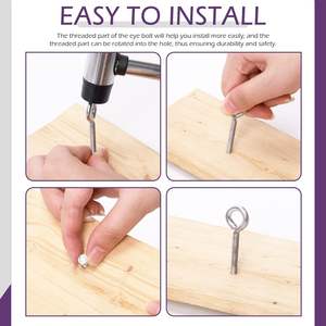Pernos de Anillo Roscados con Ojo, Zincados, M3-M10, Fabricación China OEM, Personalizados, para Fijación Industrial - Product Image 6