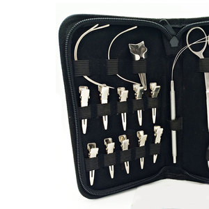 Kit d'extensions capillaires professionnelles de haute qualité et durables de type C, avec micro-anneaux en acier inoxydable, applicateur, pinces et outils de sectionnement - Product Image 5