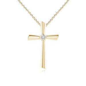 Collar Minimalista con Colgante de Barra Vertical y Diamantes |   Joyería de Oro |   Diseño para Uso Diario - Product Image 2