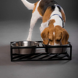 Nouvelle arrivée mangeoire pour chien en fer surélevé moderne bols et mangeoires pour animaux de compagnie contemporains pour animaux de compagnie - Product Image 3