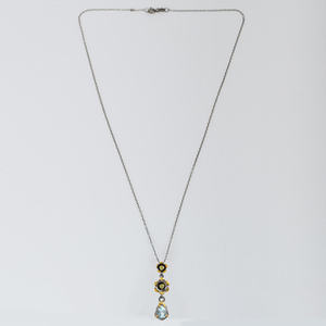 2026 New Sparkling Natural Blue Topaz Pear Cut <b>Solid</b> 925 Sterling <b>Silver</b> Designer Pendant Women's Wholesale Jewelry Manufactures - Product Image 2