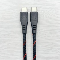 USB-C à USB-C 2.0 Câble de charge 1M Blanc Tressé Durable avec Boîtier EN PVC câble USB