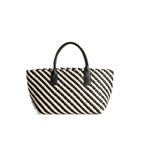 Sac fourre-tout en cuir d'agneau tressé fait main pour femme, petit sac à main en cuir pour la vente en gros et la mode boutique