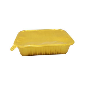 Contenitore in Alluminio Dorato Rettangolare Monouso WB 1800ml 60oz con Coperchio in Plastica PP per Friggitrici <span class=keywords><strong>ad</strong></span> <span class=keywords><strong>Aria</strong></span> e Asporto - Product Image 5