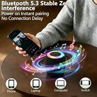 309 Enceinte audio sans fil transparente avec subwoofer à basses profondes, son acoustique clair à volume élevé, éclairage LED, prise en charge USB et carte TF, pour le jardin