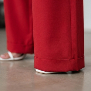 AMIB SPORTS Summer Loose Fit Full Length High Elastic Waist Casual <b>Trousers</b> <b>Lightweight</b> Chiffon Nylon/Acrylic New Latest <b>Women's</b> - Product Image 4