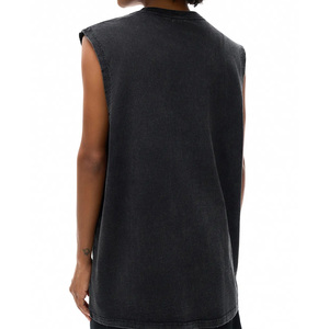 <b>Men's</b> <b>Black</b> Sleeveless O-Neck <b>Tank</b> <b>Top</b> 100% Cotton Knitted Casual Solid Color Plain Dyed Style and affordable prices - Product Image 4