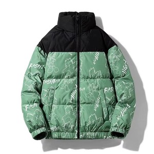 Hot Sale High Quality Men's Puffer <b>Jacket</b> Stand Collar Customizable Logo Windproof Breathable Cotton Filled Customized Colors - Product Image 1