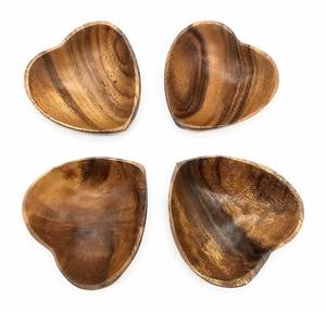 Cuenco de Madera en Forma de Corazón para Servir, Cuenco de Madera Natural para Aperitivos y Frutas, Cuenco de Madera Hecho a Mano de Primera Calidad en Forma de Corazón - Product Image 4