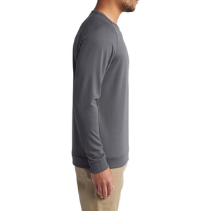 เสื้อสเวตเชิ้ตผู้ชาย คอวี ผ้าฝ้าย 100% แบบเรียบ ล้างสี ดีไซน์สตรีทแวร์สำหรับฤดูหนาว พร้อมโลโก้แบบกำหนดเองได้ - Product Image 3