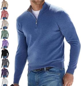 Eco Friendly Greener Golf Mens Pullover <b>Sweater</b> Quarter Zip <b>Turtleneck</b> Collar Printed 100 Percent Cotton Fleece Winter Sporty - Product Image 1