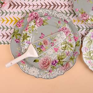 Juego de Vajilla de Porcelana China Azure Blossom de 8 Piezas con Acabado Espejo, Apto para Lavavajillas - Product Image 5