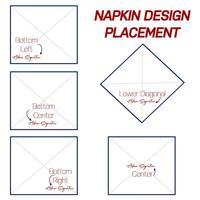 Sets de table et serviettes carrés en lin brodés personnalisés faits main avec monogramme – Décoration de table réutilisable pour mariages et fêtes