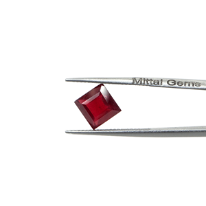 Rubis naturels de Bangkok, carrés calibrés de 8 mm, pierres précieuses de rubis naturelles facettées, prêtes à l'emploi pour la fabrication de bijoux - Product Image 2