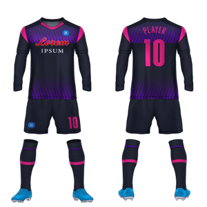 Maillots de football personnalisés à manches longues légers et respirants, protection UV, uniformes de football en gros pour le marché du Moyen-Orient - Product Image 3