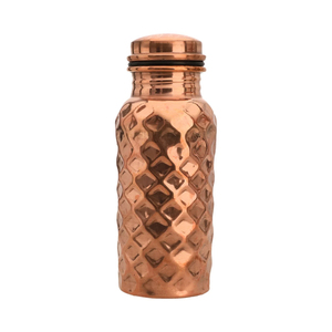 Premium Eco-Friendly Pure Copper Water Bottle Leak Proof Handcrafted Hammered Design Hot/Cold Retaining Customizable Home Office - Product Image 3
