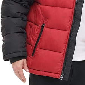 Custom Outdoor Men Puffer <b>Jacket</b> Featuring Polyester Padding <b>Long</b> Sleeve Hooded Fit For Snow <b>Rain</b> And Cold Protection - Product Image 3