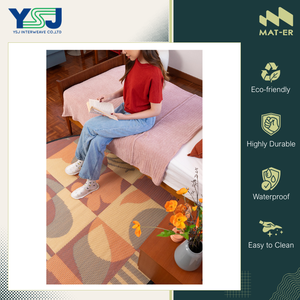 Tapis d'extérieur ronds élégants et modernes pour pique-nique/plage, 100 % polypropylène, qualité supérieure, vente en gros - Product Image 4