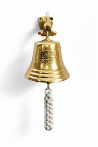 Campana Decorativa Vintage de Aluminio Dorado Titanic 1912, Campana Náutica para Colgar en la Pared, para Hogar, Oficina, Restaurante, Hotel - Product Image 4