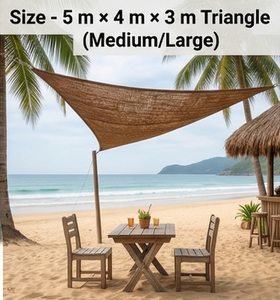 ผ้าบังแดดใยมะพร้าวทรงสามเหลี่ยม 5 ขนาด รุ่น Combo - ECO2GO VIETNAM หนา 3-4 มม. เป็นมิตรกับสิ่งแวดล้อม สำหรับกันแดดกลางแจ้ง เหมาะสำหรับลานบ้าน สวน และร้านกาแฟ - Product Image 1