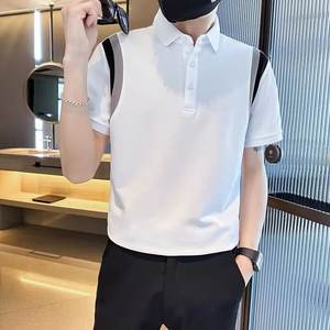 Camisa de Algodón Piqué Mercerizado de Punto Sólido OEM para Hombre, Manga Corta, Verano 2025, Estilo Casual con Cuello, Estilo Japonés - Product Image 5