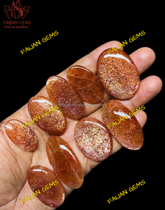 Venta al por mayor 100% Natural Sunstone Gemstone Cabochon Red Fire Opal Crystal Beauty Style Loose Gemstones - Product Image 2