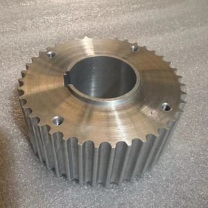 HTD 40T 8M HTD keyway lock Timing <b>Pulley</b> 28MM Belt Width Customized OEM Blackodised Anodised Aluminium Material Flange Fit - Product Image 2