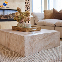 Table basse de luxe en marbre, plateau en pierre naturelle Calacatta, centre de table tendance 2026 pour salon, maison et hôtel