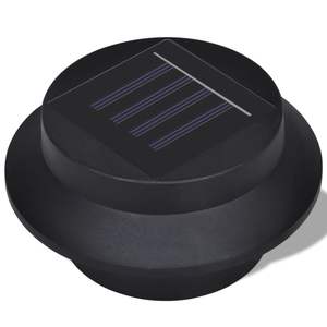 Juego de 6 Lámparas Solares de Jardín de Plástico Resistente de Color Negro, Colección de 6 Lámparas Solares - Product Image 4